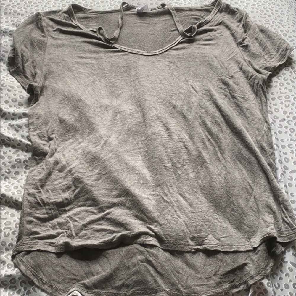 Grey cutout top